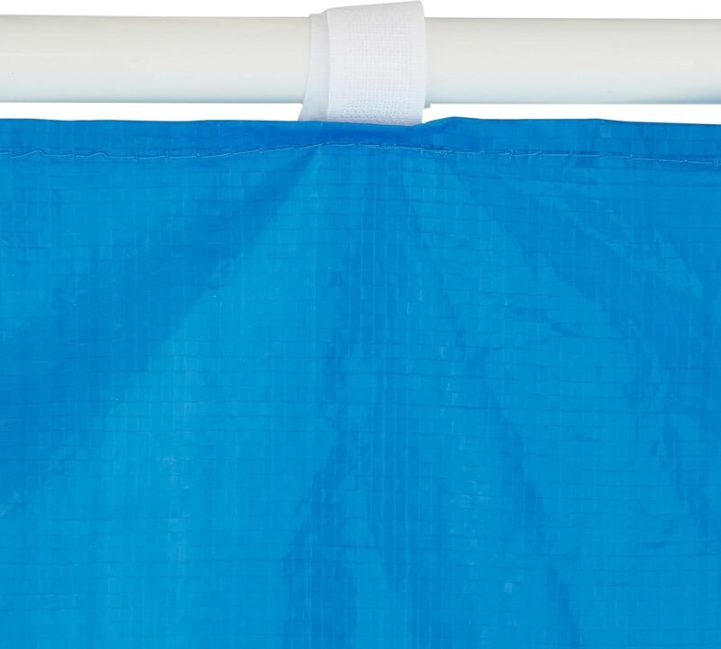 Relaxdays Set de 2 Paneles Laterales Carpa, 2x3 m, Cortinas Cenador, con Ventana, Impermeables, Lonas Cierre, Azul Claro - Imagen 7