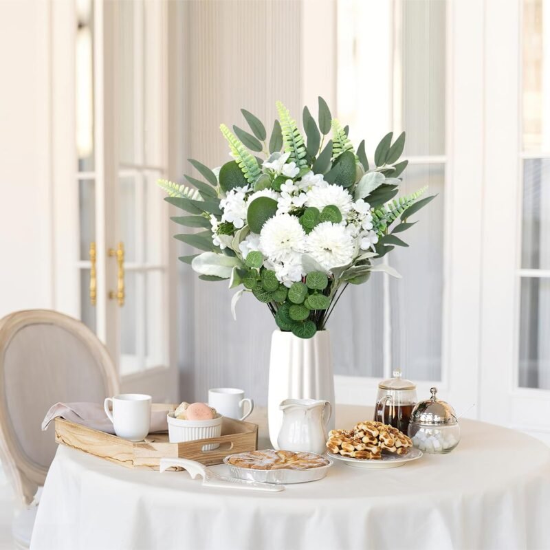 Betylifoy Ramas de Eucalipto Artificial 65pcs con 8 Tipos de Plantas Falsas Ramas de Eucalipto Artificial para Boda DIY Ramo Centro de Mesa Arreglo Floral Decoración (65) - Imagen 4
