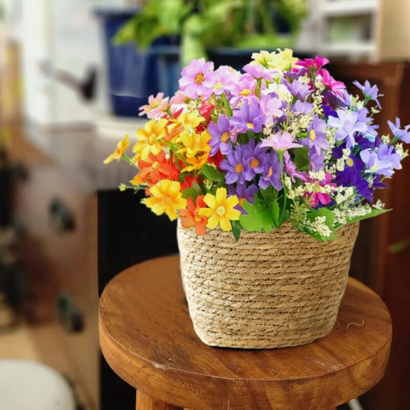OWLKELA Margaritas Artificiales, 6 Racimos de 6 Plantas de Flores Artificiales Exterior, Flores Artificiales Decoracion, Margaritas Artificiales para Jardines y Tumbas - Imagen 7