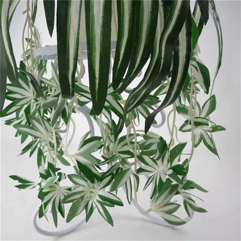 Aisamco 3 Piezas Plantas Colgantes Artificiales Guirnalda Artificial Falsa Verde para el hogar Pared Jardín Boda Decoración Colgante Exterior - Imagen 6