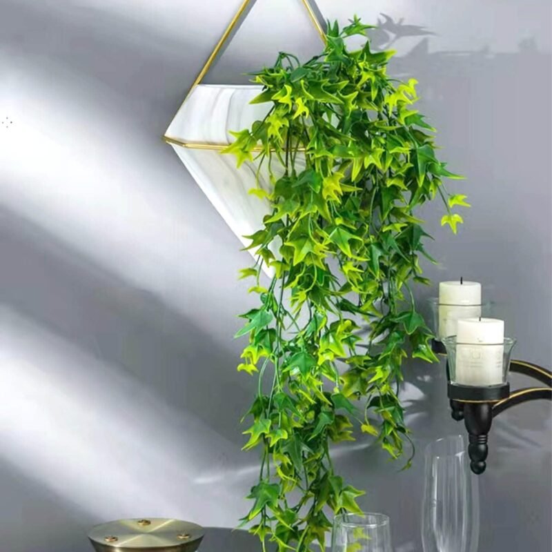 KINHARD 2 Piezas Hiedra Artificial, 30,7 Pulgadas Hiedra Artificial Hiedra Hojas de Vid, Plantas Colgantes Artificiales Decoracion, para Jardín, Bar, Decoración de Bodas Familiares - Imagen 4