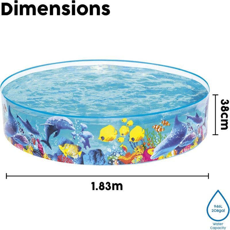 Bestway 55030 - Piscina Infantil Fill N' Fun 183 cm Animales Marinos - Imagen 7