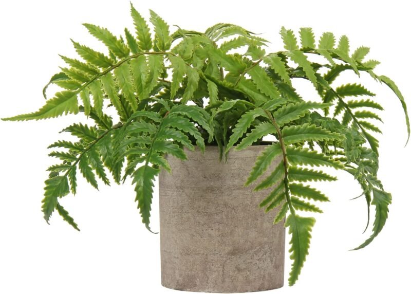 Plantas Artificiales Helecho, Helecho Artificial en Maceta, Arcilla Artificial, Plantas Artificiales, Plantas Artificiales pequeñas, Plantas de Interior Artificiales para el hogar, Oficina, cafetería