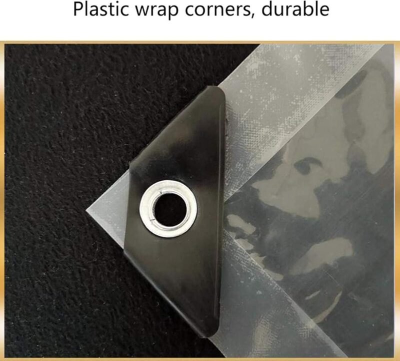 WZYJLyds Lona Transparente con Ojales, Exterior Cortina Porche Parabrisas Resistente A La Intemperie para Pérgola, Cenador, Jardín - Imagen 3