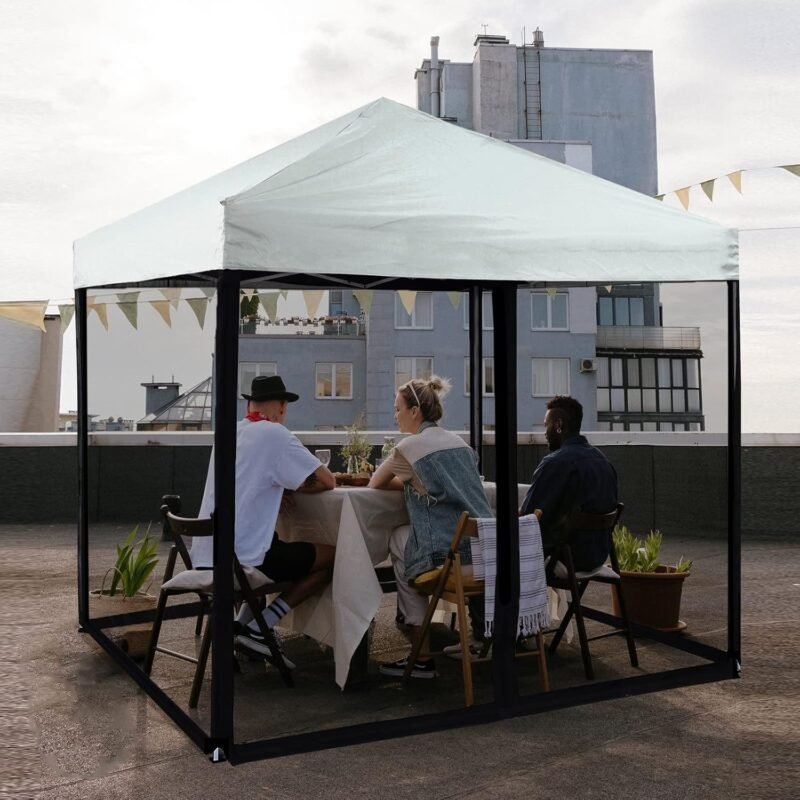 PCAFRS Mosquitera con Cremallera para Exteriores, mosquitera de Camping, Pared de toldo de Bricolaje, mosquitera para Exteriores para cenador de Patio de 10 x 10 pies y Tienda de campaña (Solo - Imagen 2