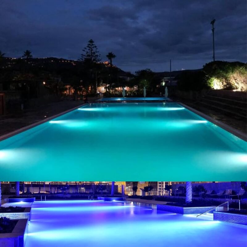 LyLmLe LED Piscina PAR56,18W Foco LED Piscina Sumergible Iluminación LED Empotrados, 1800lm, Ángulo de 120 °, Impermeable IP68, 12V DC/AC, 6000K - Imagen 6