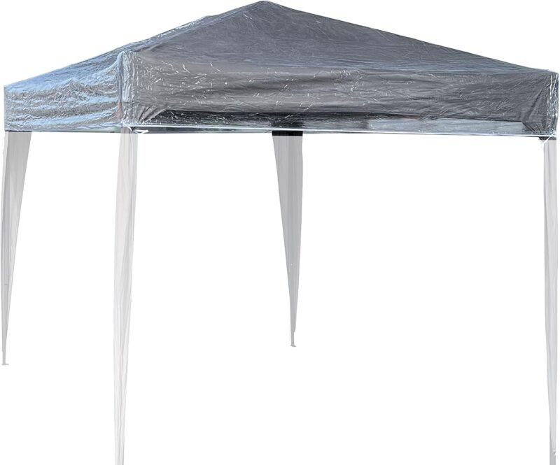 QUICK STAR Cenador protector 2,5 x 2,5 m, resistente al agua, transparente - Imagen 3