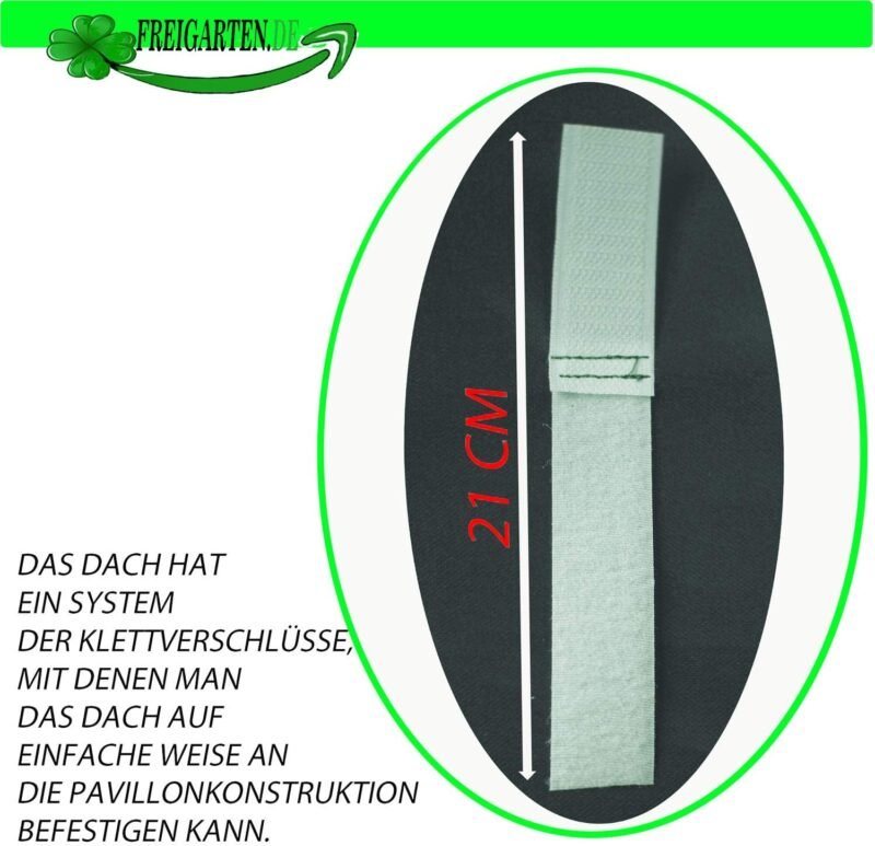 Freigarten.de Techo de repuesto para cenador Modena hexagonal, 320 cm, resistente al agua, material: Panama PVC Soft de 370 g/m², extra fuerte, modelo 8 - Imagen 4
