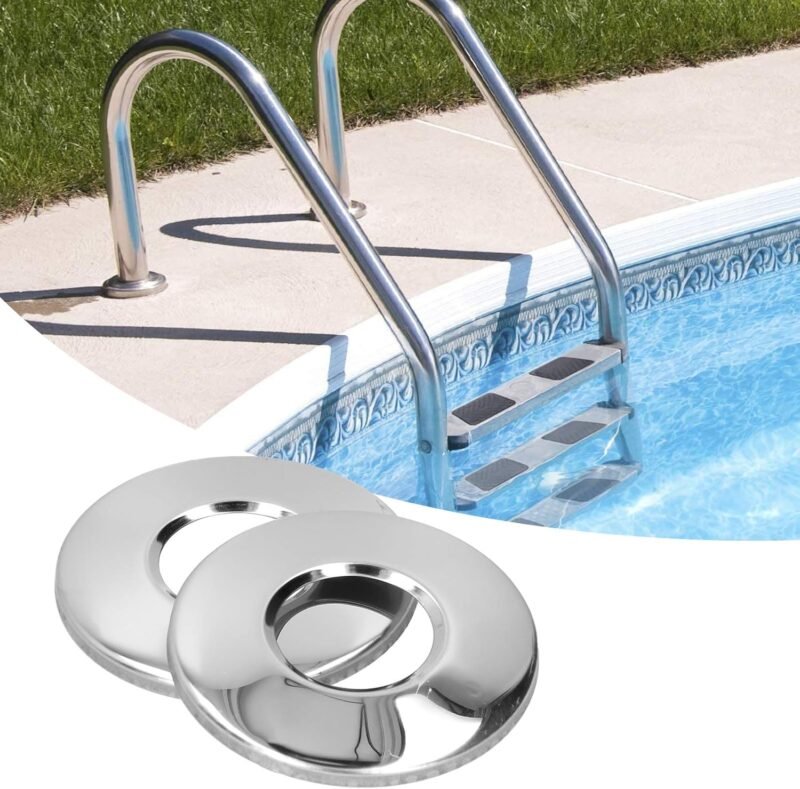 Placa de Cubierta Escalera Piscina, Anillas para Escalera de Piscina, Anillas Piscina Escalera, Placa Cubierta Escalera Piscina, Tapa Repuesto para MecáNica Piscina Acero Inoxidable Adecuado 4,3 cm - Imagen 6