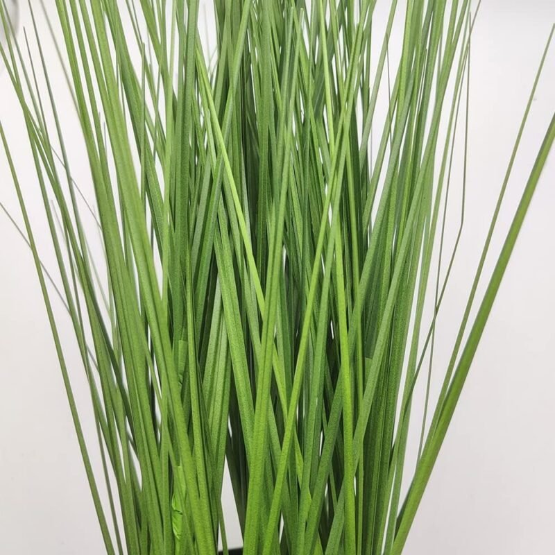 Aisamco Hierba Decorativa Artificial Maceta Verde Arbustos Artificiales Falsos Planta Hierba de Trigo Hojas Falsas Arbustos 60cm Altura para Decoración de Jardín de Oficina en casa - Imagen 3
