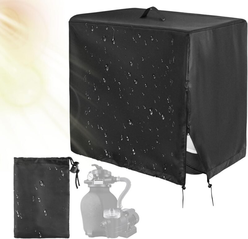 Cubierta para Bomba de Piscina Cubierta de Bomba de Piscina Cubierta para Sistema de Filtrado Cubierta para Filtro de Piscina Cubierta para Filtro de para Piscina Oxford 100% Impermeable 84x61x86 cm