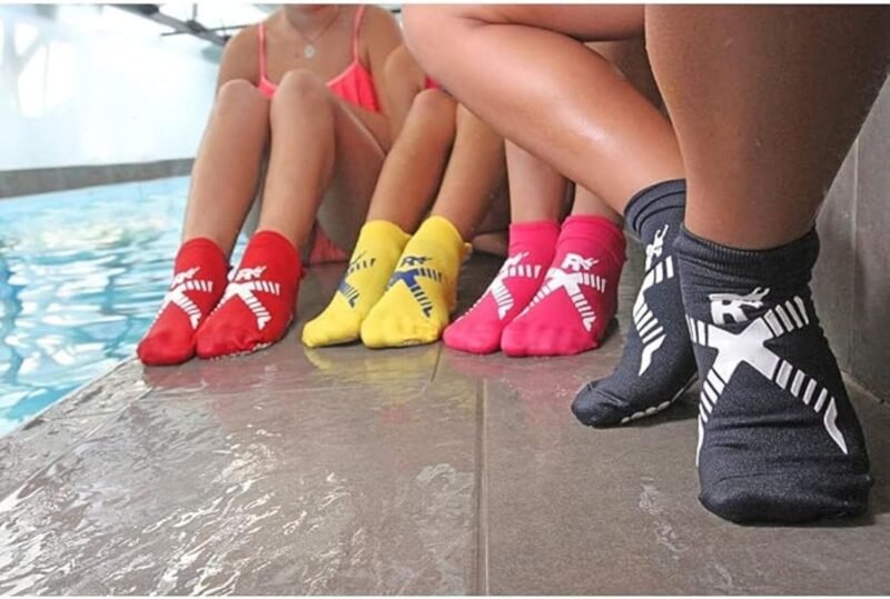 R-EVENGE Calcetines Pool Kids para actividades en piscina y en superficies mojadas, antibacterianas y antideslizantes - Imagen 6