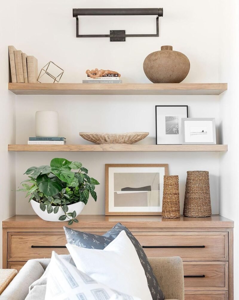 Hollyone Plantas artificiales mixtas de 30 cm en maceta blanca, plantas falsas decorativas con maceta de barco, plantas artificiales de interior para decoración del hogar, dormitorio, baño, cocina, - Imagen 6