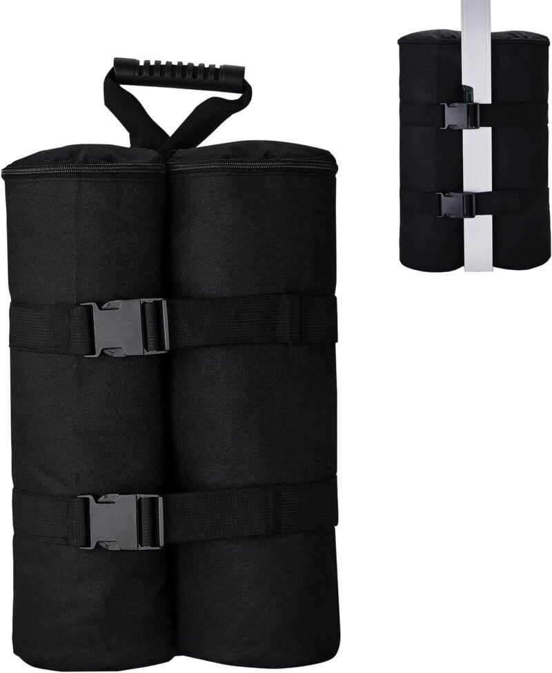 Juego de 4 sacos de arena para cenador, bolsas de arena, pesos de las piernas, pesos para cenador, carpa plegable, rellenable, reutilizable, bolsa de arena para carpas de jardín, carpas de jardín - Imagen 2