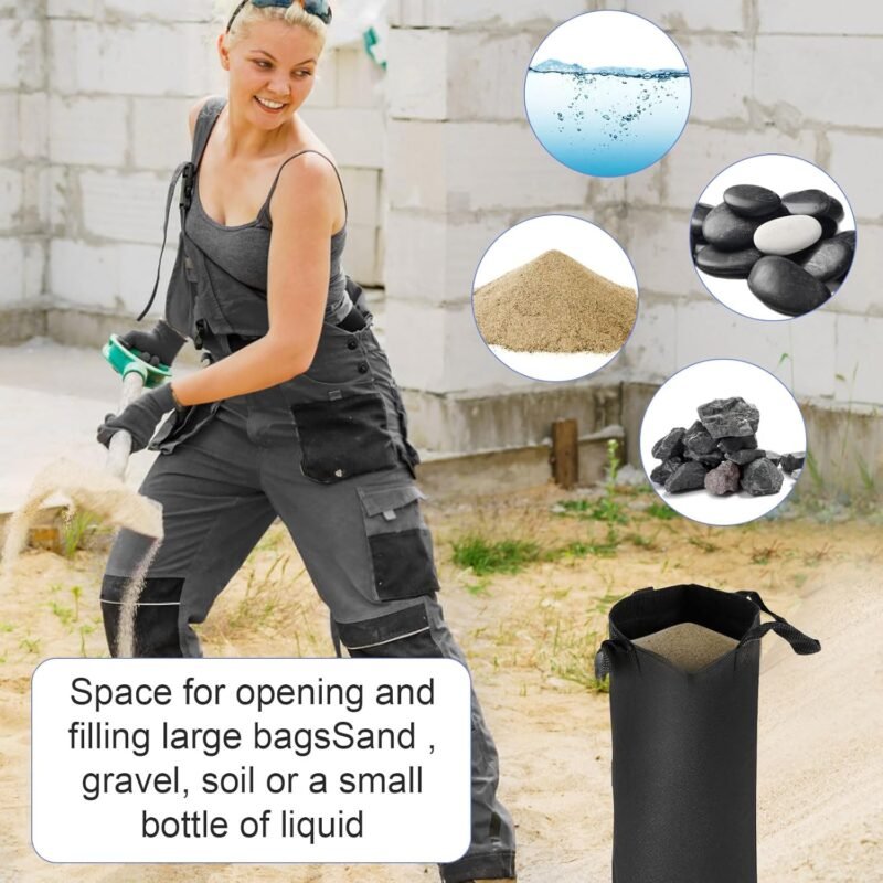 4 Piezas Pesos para PabellóN Bolsas De Arena Oxford 600d Bolsas De Arena Impermeables Bolsas De Peso para Toldo De Pies De Pabellón, De Pesos para Carpas - Imagen 6