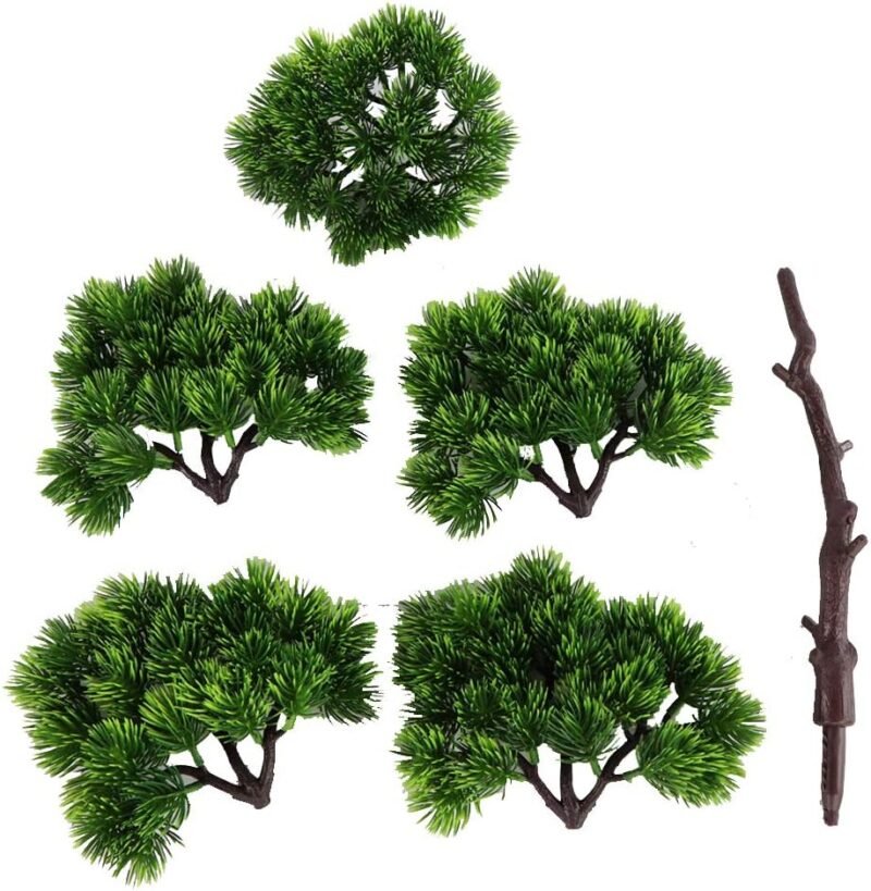 Aisamco Bonsai Artificial Decoración de Plantas Falsas Plantas Artificiales en macetas Plantas de Bonsai de Pino japonés 33 cm de Altura para la decoración del hogar Pantalla de Escritorio - Imagen 6