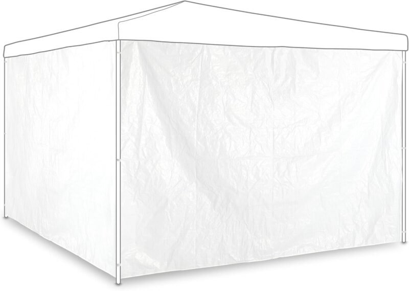 Relaxdays Laterales de Carpa, Set de 2, Paredes Cenador, 3 x 2 m, Hidrófugos, Cortinas sin Ventanas, Plástico, Blancos