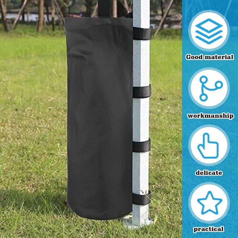 HOMURY Juego de 4 sacos de arena para cenador, patas dobles cosidas, bolsa de arena 600D Oxford, peso para cenadores, carpas de jardín, piedras, rellenables con arena - Imagen 4