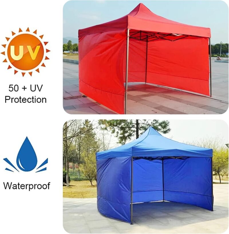 Paneles laterales de 3 x 2 m, resistente al agua, tela Oxford 210D, para cenador de jardín, exterior, fiesta (rojo) - Imagen 3