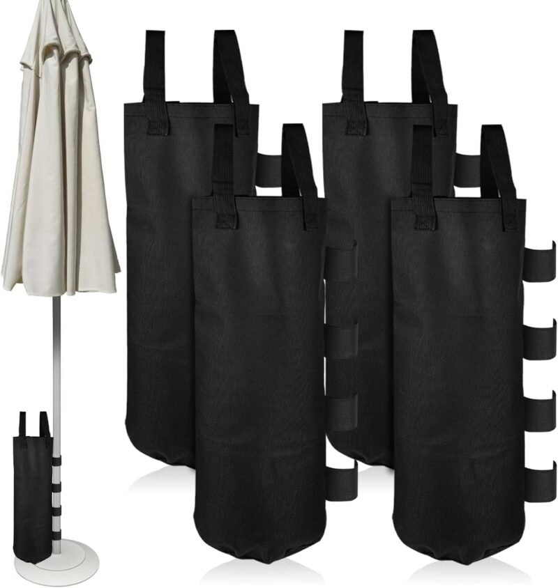 Pesos para Carpa, Bolsa De Peso, 4 Pesos para Cenador, Saco De Arena 600d Oxford, Sacos De Lastre De Arena con Cinturón Largo, Bolsas De Arena para Bolsas De De Equilibrio para Paraguas De Patio