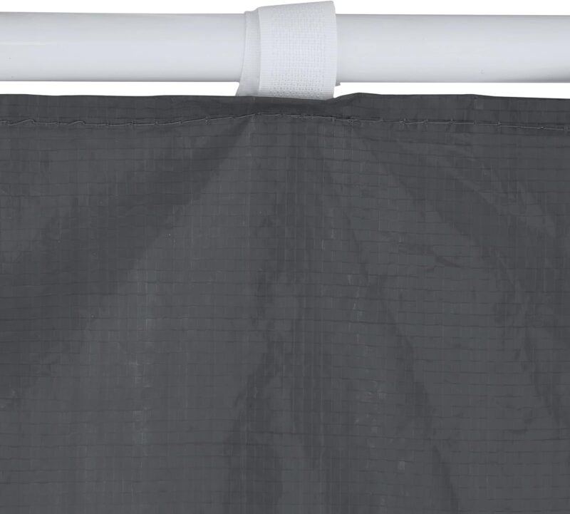 Relaxdays Set 2 Paneles Laterales Carpa, 2x3 m, Cortinas Cenador, con Ventana, Impermeables, Lonas Cierre Pérgola, Gris - Imagen 7