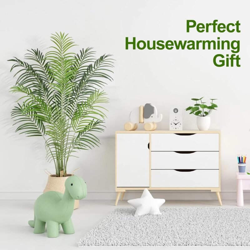 Keeplush Planta Artificial Areca Palmera Grande 170 cm Arbol Artificial Interior y Exterior Plantas Artificiales Decorativas Salon Dormitorio Balcón Decoracion Hogar Moderno (1 Pack) - Imagen 4