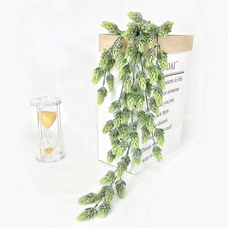 AIVORIUY 4pcs Vid de Lúpulo Artificial Flor Guirnalda de Flores, Verde Plantas Hiedras Artificial Decoracion Planta Colgantes para Exterior Interior Pared Arco de Boda Colgar en la Pared Planta Falsa - Imagen 4