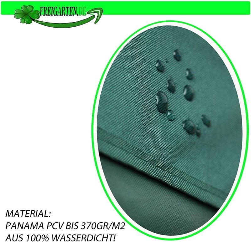 freigarten.de Techo de repuesto para cenador de 3 x 3 m, resistente al agua. Material: PVC suave de Panamá de 370 g/m², extrafuerte, modelo 2 (verde) - Imagen 5