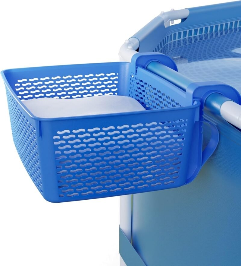 Carrie Box 2.0 Cesta de Almacenamiento, Accesorios de Piscina, Piscina Desmontable, Portavasos de Piscina, Plástico Reciclado