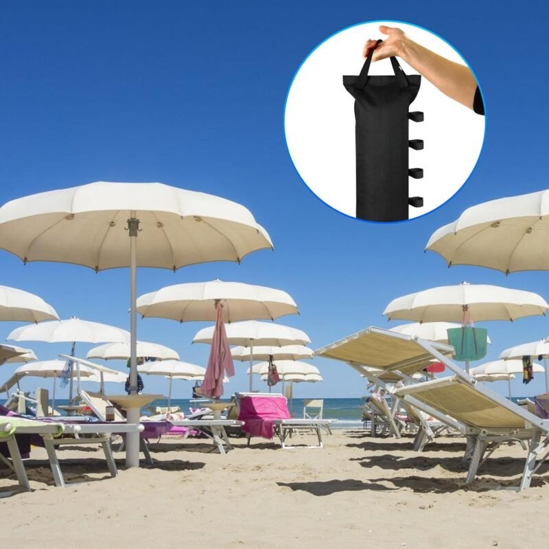 Pesos para Carpa, Bolsa De Peso, 4 Pesos para Cenador, Saco De Arena 600d Oxford, Sacos De Lastre De Arena con Cinturón Largo, Bolsas De Arena para Bolsas De De Equilibrio para Paraguas De Patio - Imagen 7