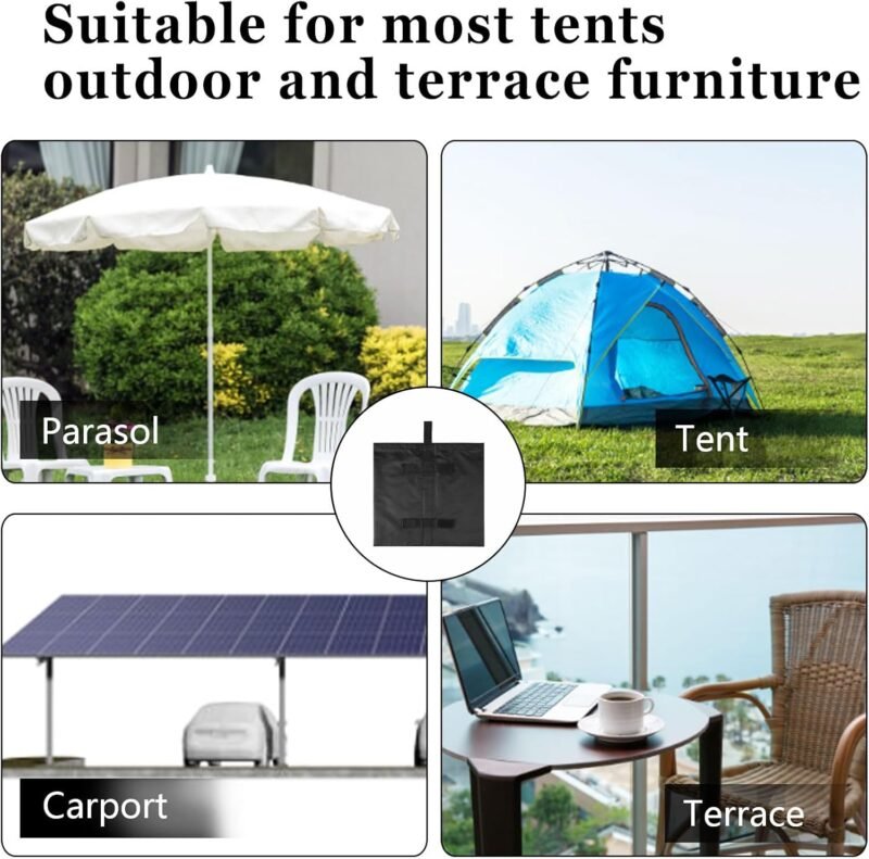 Bolsas de Peso para Carpas, 4Pcs Bolsas de Arena para Cenador, Se Utiliza para Aumentar el Peso de Las Piernas de Los Pabellones Desplegables, Tiendas de Jardín, Sombrillas, Trampolín - Imagen 5