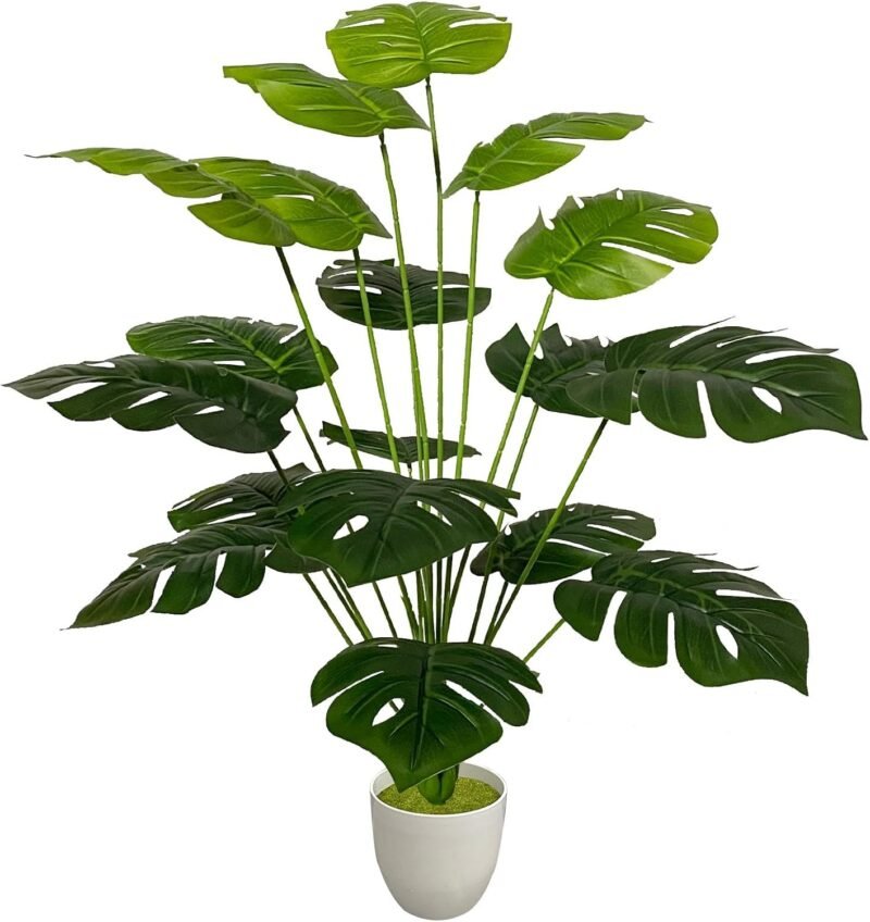 Zelihrdu Plantas Artificiales Grandes Palmeras Tropicales, Plantas Falsas en Maceta, Palmeras Artificiales de plástico, árboles Falsos para Interiores, Exteriores, hogar, Oficina, jardín, decoración