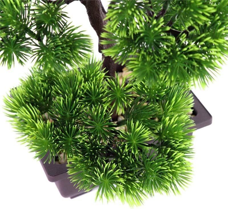 Aisamco Bonsai Artificial Decoración de Plantas Falsas Plantas Artificiales en macetas Plantas de Bonsai de Pino japonés 33 cm de Altura para la decoración del hogar Pantalla de Escritorio - Imagen 4