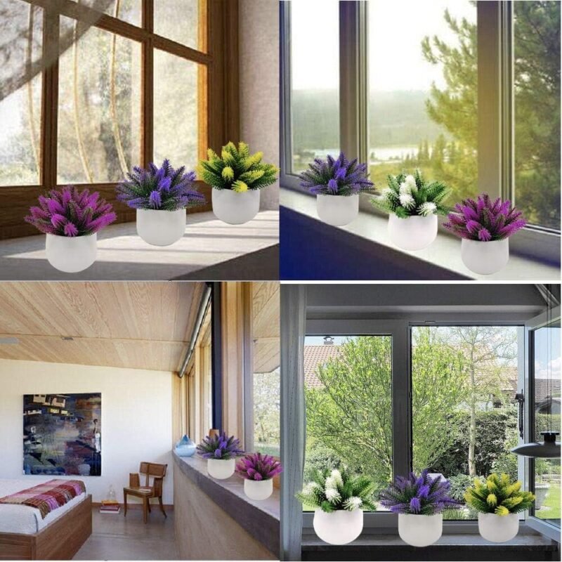 Fycooler Plantas Artificiales en Maceta del Cactus del Topiarios, Suculentas Falsas Decorativas Plantas de Falsos para la Decoración del Banquete de Boda de la Mesa de la Oficina en Casa -4pcs - Imagen 9