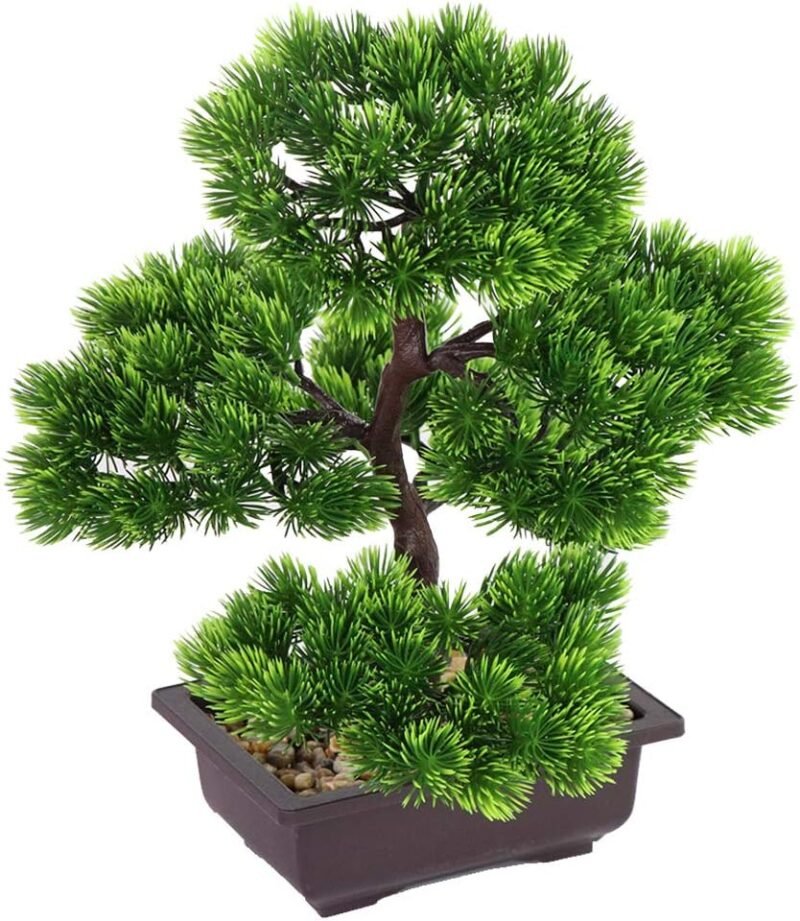 Aisamco Bonsai Artificial Decoración de Plantas Falsas Plantas Artificiales en macetas Plantas de Bonsai de Pino japonés 33 cm de Altura para la decoración del hogar Pantalla de Escritorio - Imagen 3