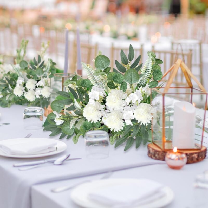 Betylifoy Ramas de Eucalipto Artificial 65pcs con 8 Tipos de Plantas Falsas Ramas de Eucalipto Artificial para Boda DIY Ramo Centro de Mesa Arreglo Floral Decoración (65) - Imagen 6