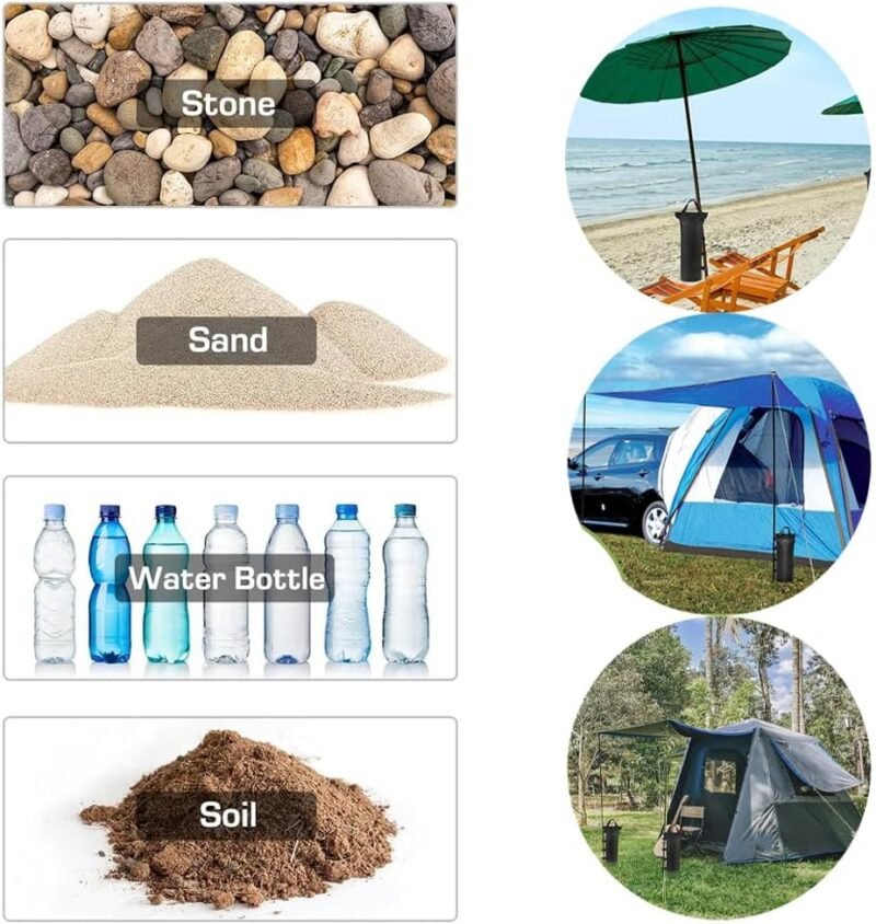 4 Piezas Pesos para Carpas Bolsas de Arena Oxford 800D Bolsa de Pesas de Grado Industrial para Cenador Plegable Sombrilla Gazebo - Imagen 5