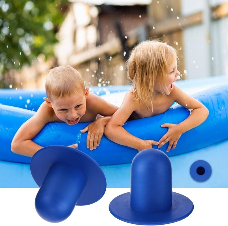 Amaxiu 4 tapones de repuesto para piscina, para el suelo, para piscina, color azul - Imagen 2