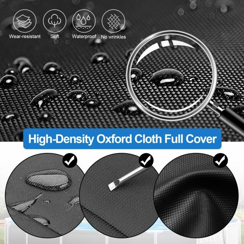 Cubierta para Bomba de Piscina Cubierta de Bomba de Piscina Cubierta para Sistema de Filtrado Cubierta para Filtro de Piscina Cubierta para Filtro de para Piscina Oxford 100% Impermeable 84x61x86 cm - Imagen 6