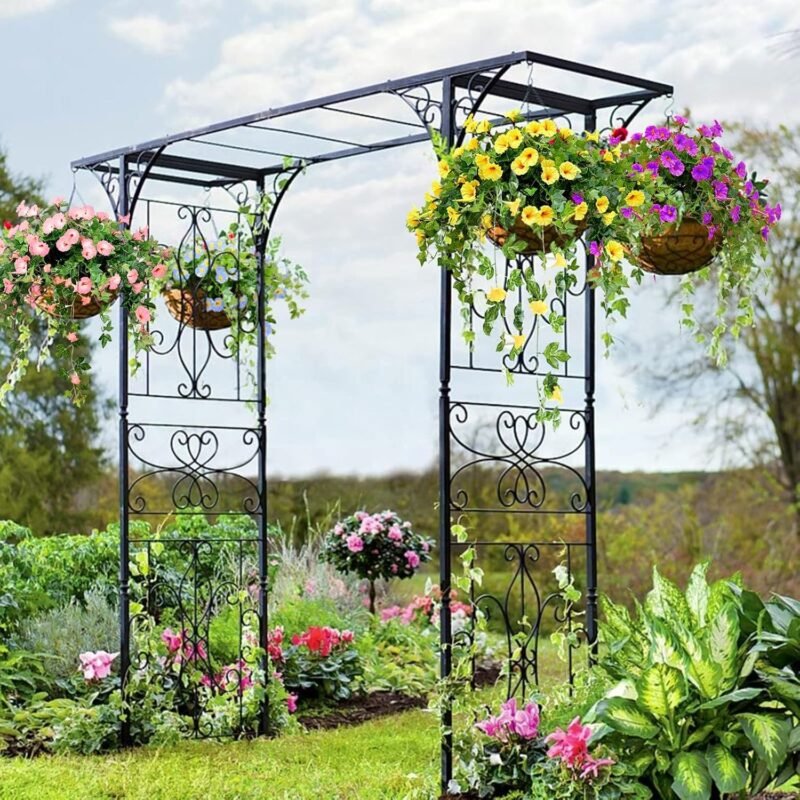 NIBESSER Flores Colgantes Artificiales Decoracion 2 Piezas Gloria de La Mañana Artificiales Decorativas 90 cm Plantas Artificiales Exterior para Pared Jardín Balcón Patio Boda, Fucsia Morado - Imagen 7