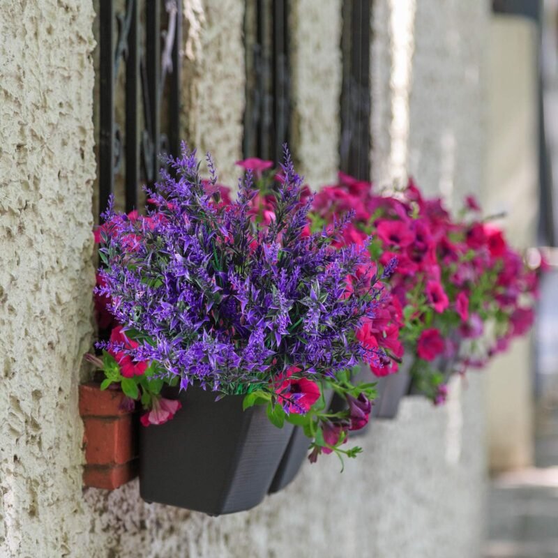 Xiaomoyu 6 Pcs Flores Artificiales de Lavanda, Ramo de Lavanda, Planta Lavanda Decorativas, Flores Artificiales para Exterior, Intérieure, Decoración, Jardín, Fiesta, Boda - Morado - Imagen 7