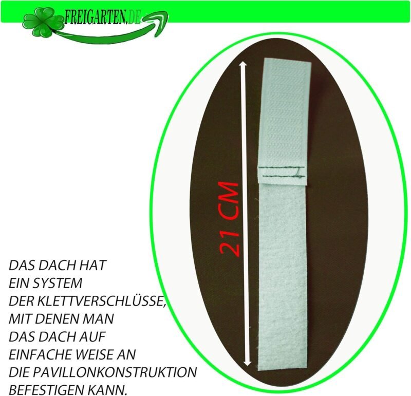 freigarten.de Techo de repuesto para cenador de 3 x 3 m, resistente al agua. Material: PVC suave de Panamá de 370 g/m², extrafuerte, modelo 2 (marrón) - Imagen 7