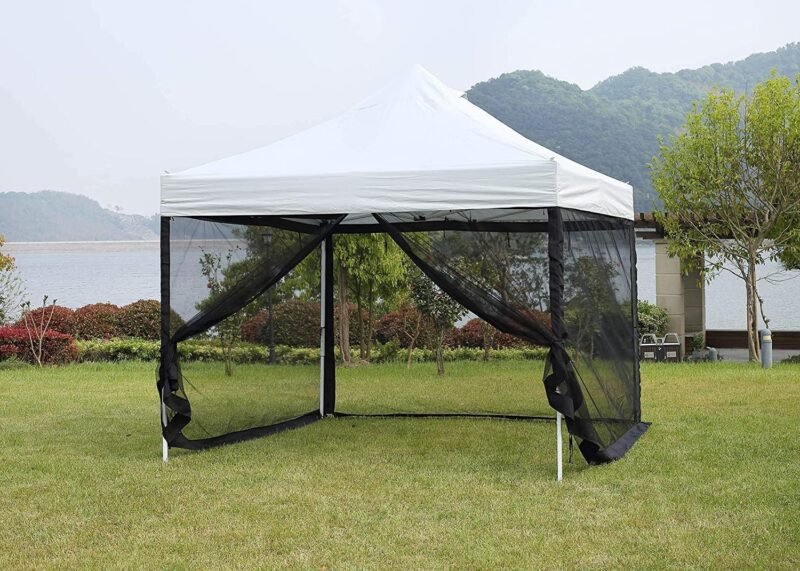 PCAFRS Mosquitera con Cremallera para Exteriores, mosquitera de Camping, Pared de toldo de Bricolaje, mosquitera para Exteriores para cenador de Patio de 10 x 10 pies y Tienda de campaña (Solo - Imagen 9