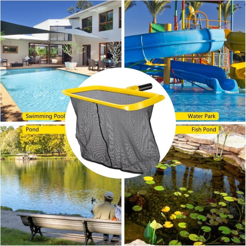 Masthome Red de Piscina, Skimmer para Piscina con Malla Fina y Marco de Plástico Resistente, Recogehojas para Piscinas Profesional para Estanques, Fuentes, Spas - Imagen 7