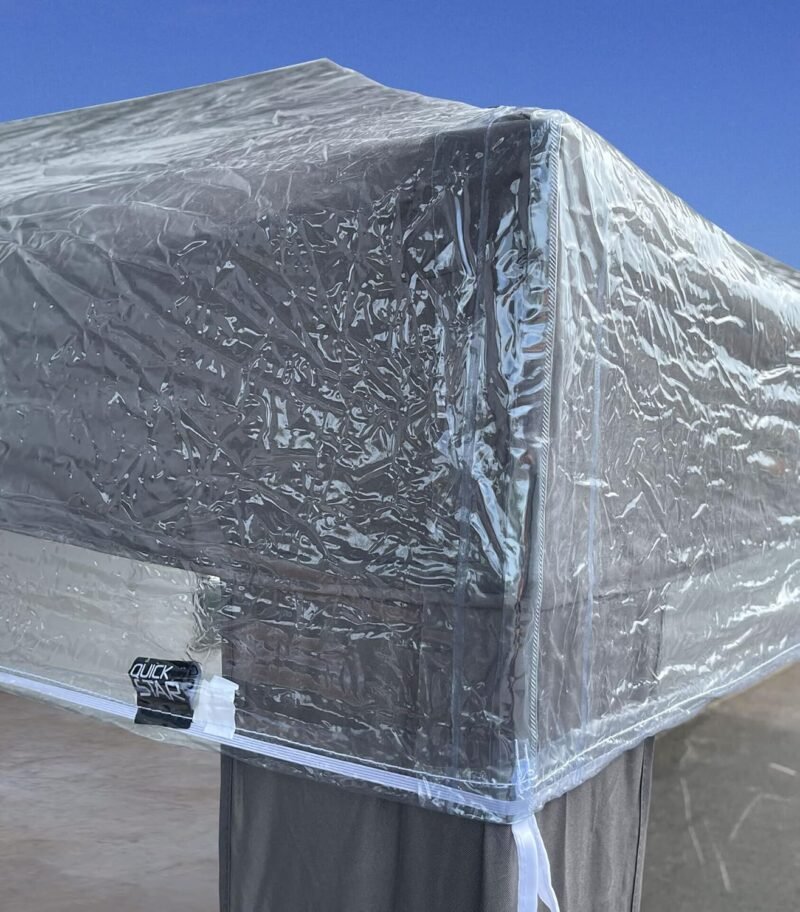 QUICK STAR Cenador protector 2,5 x 2,5 m, resistente al agua, transparente