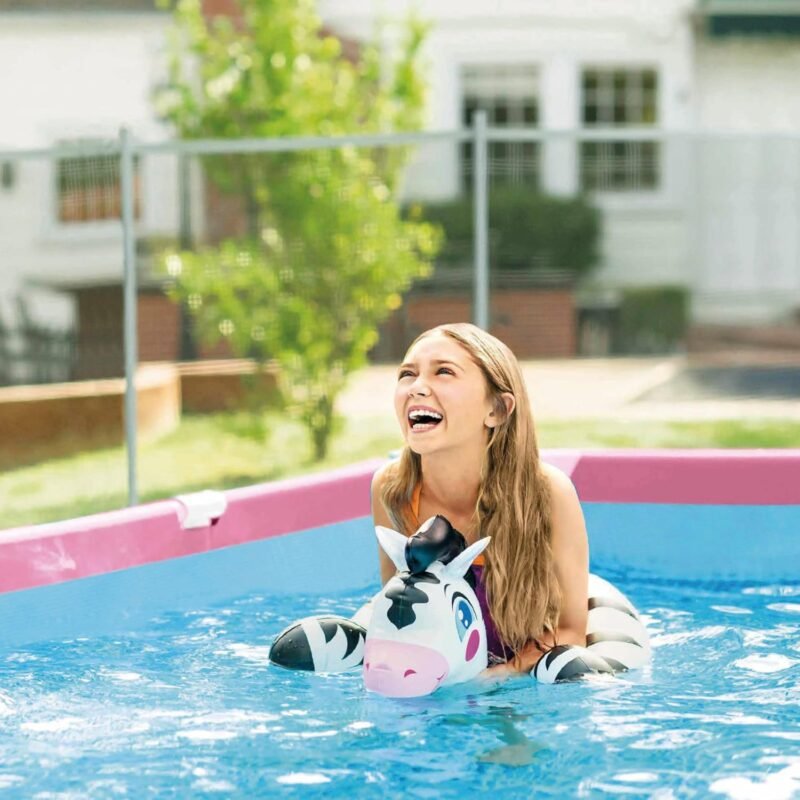 Intex 55256 - Piscina Desmontable Small Frame Familiar Rosa 220x150x60cm, Capacidad 1.662 litros, Piscina Desmontable, Infantil, Rectangular para niños - Imagen 5