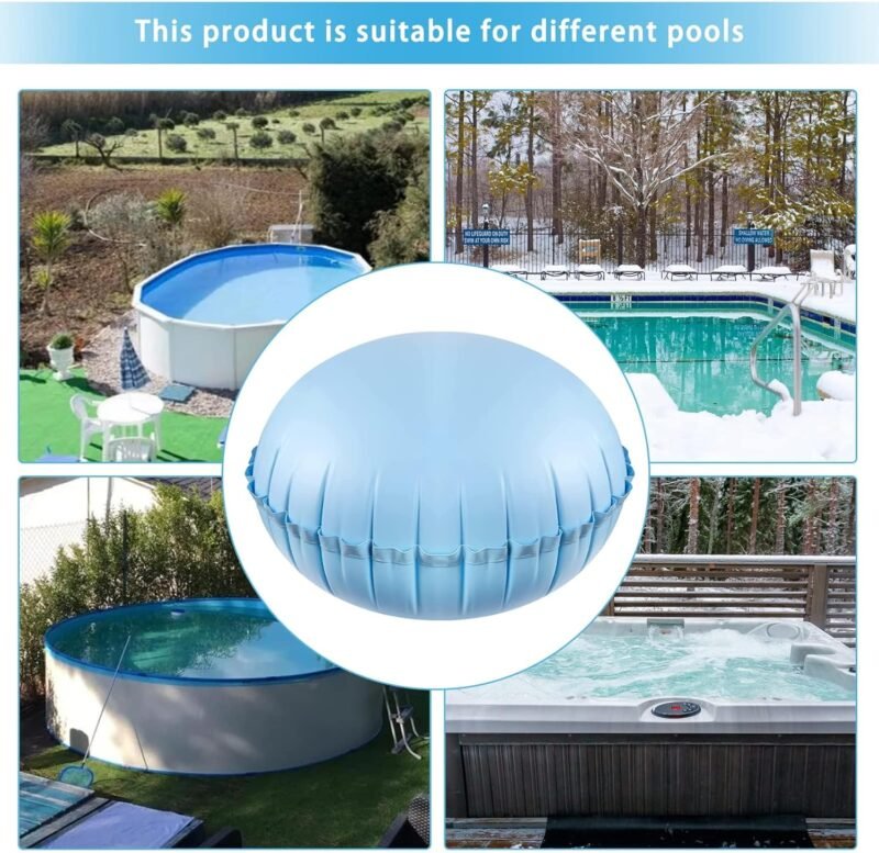Cojín de Invierno para Piscina,4×4ft Cojín de Aire para Cubierta de Piscina,Cojín de Piscina Invierno,Cojín de Almohada de Aire de Cierre para Cubierta de Piscina sobre el Suelo - Imagen 6