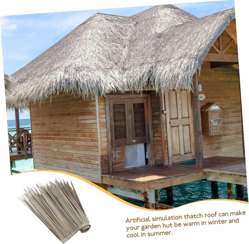 2 Uds Cenador De Tejas De DIY Techo Tiki Jardín Techo De Artificial Tiki Bar Decoraciones Jardín Techo De Simulación Techo De Simulada Decoración De Techo BESPORTBLE - Imagen 2