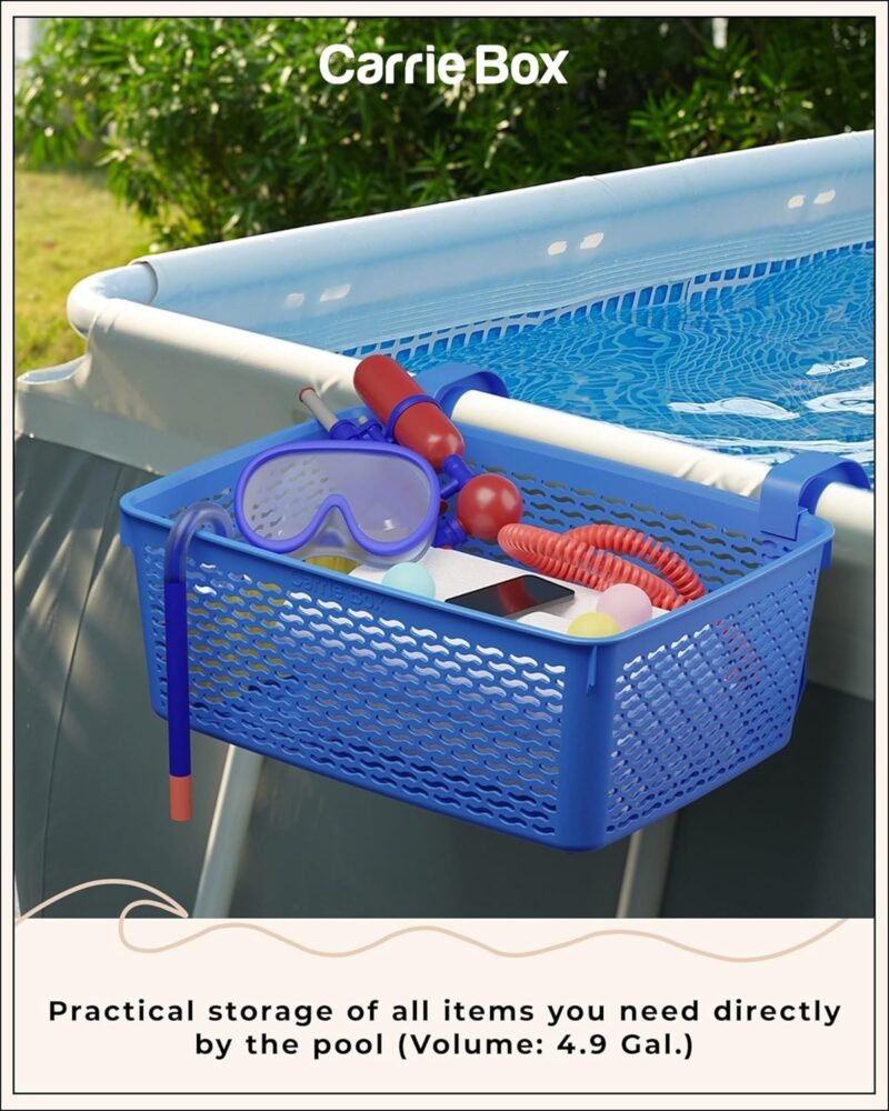 Carrie Box 2.0 Cesta de Almacenamiento, Accesorios de Piscina, Piscina Desmontable, Portavasos de Piscina, Plástico Reciclado - Imagen 2