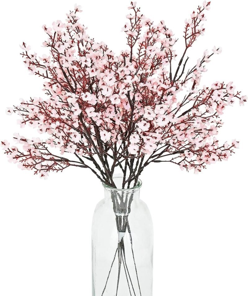 Superflower 3 Unidades de 50 cm Flores Artificiales de Cerezo, Plantas Artificiales Decorativas, Flores Artificiales Decoracion para Hogar, Bodas, Fiestas, Oficinas, Balcones y Jardines